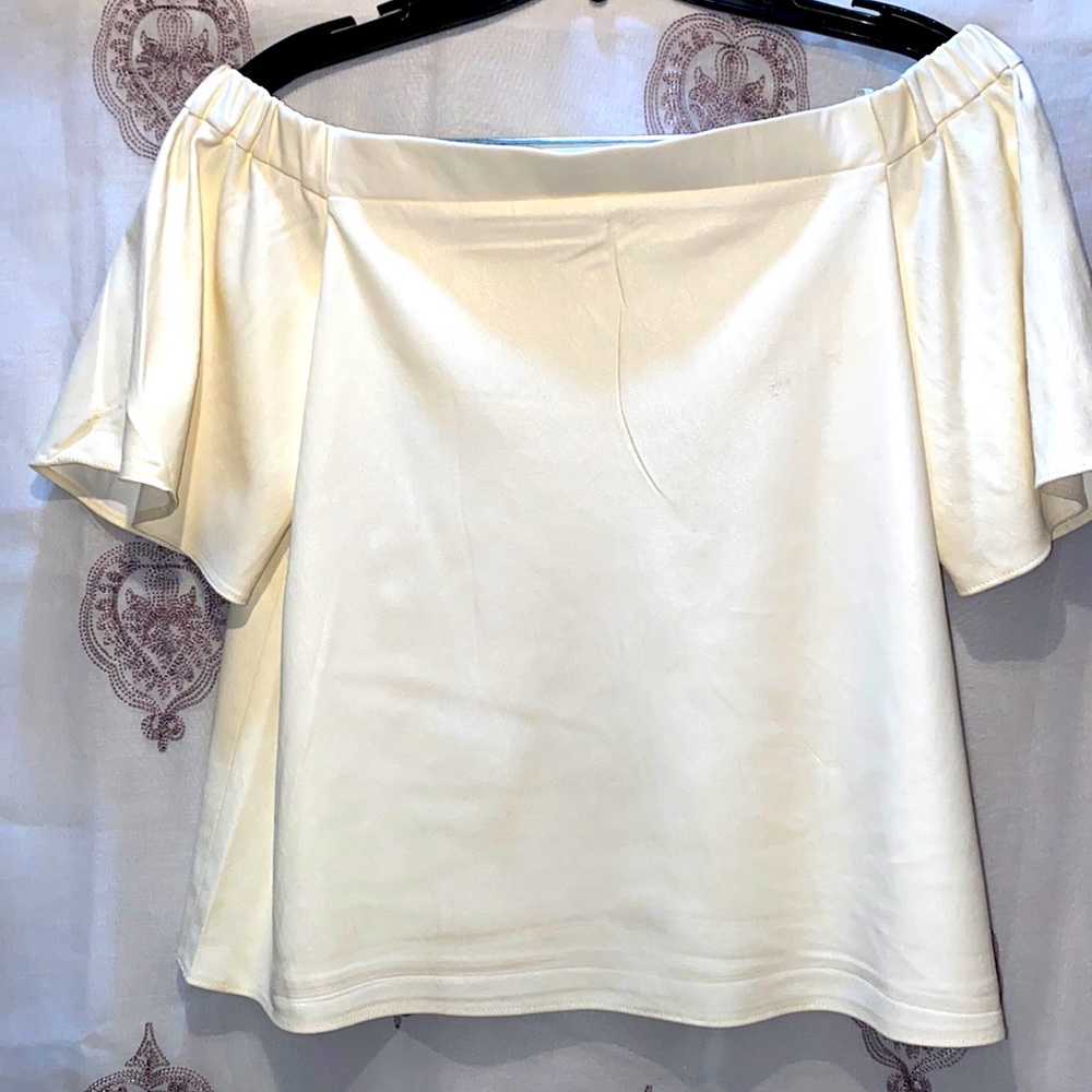 Bailey/44 Cream Polyurethane/Polyester Lined Shir… - image 1